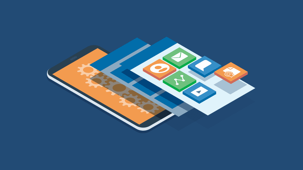 A phone with building blocks